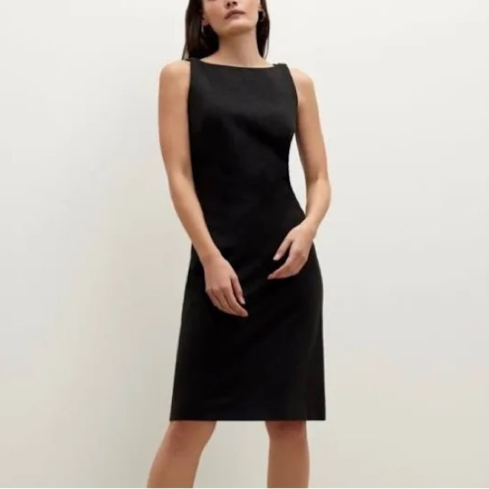 M.M. Lafleur- NWT Charcoal Lydia Sleeveless Shift Midi Dress